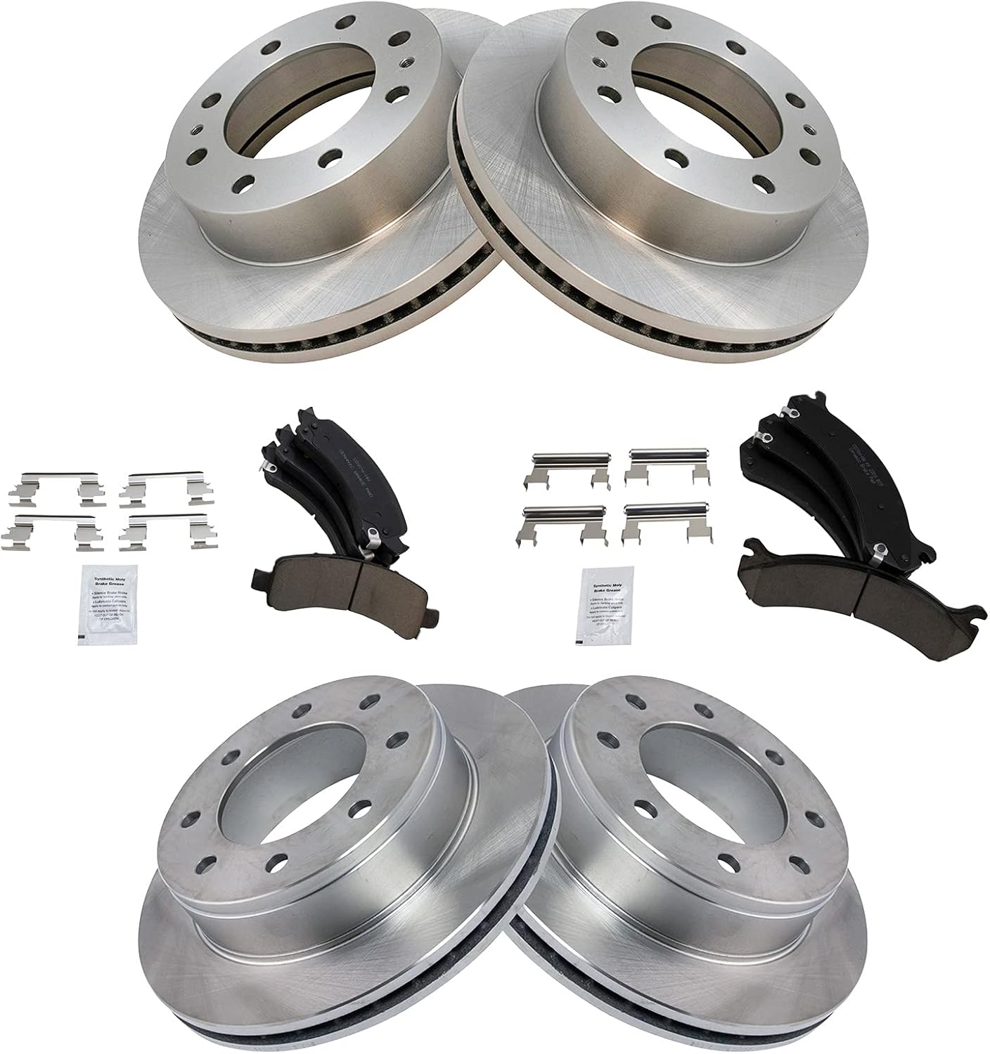 TRQ Brake Pad & Rotor Kit for Chevrolet Express and GMC Savana
