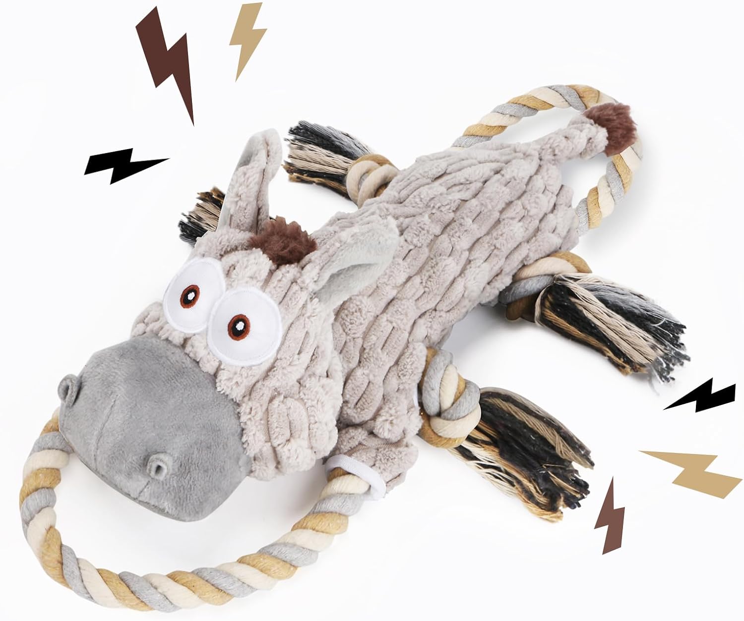 Drmstow Tough Squeaky Dog Toy for Aggressive Chewers