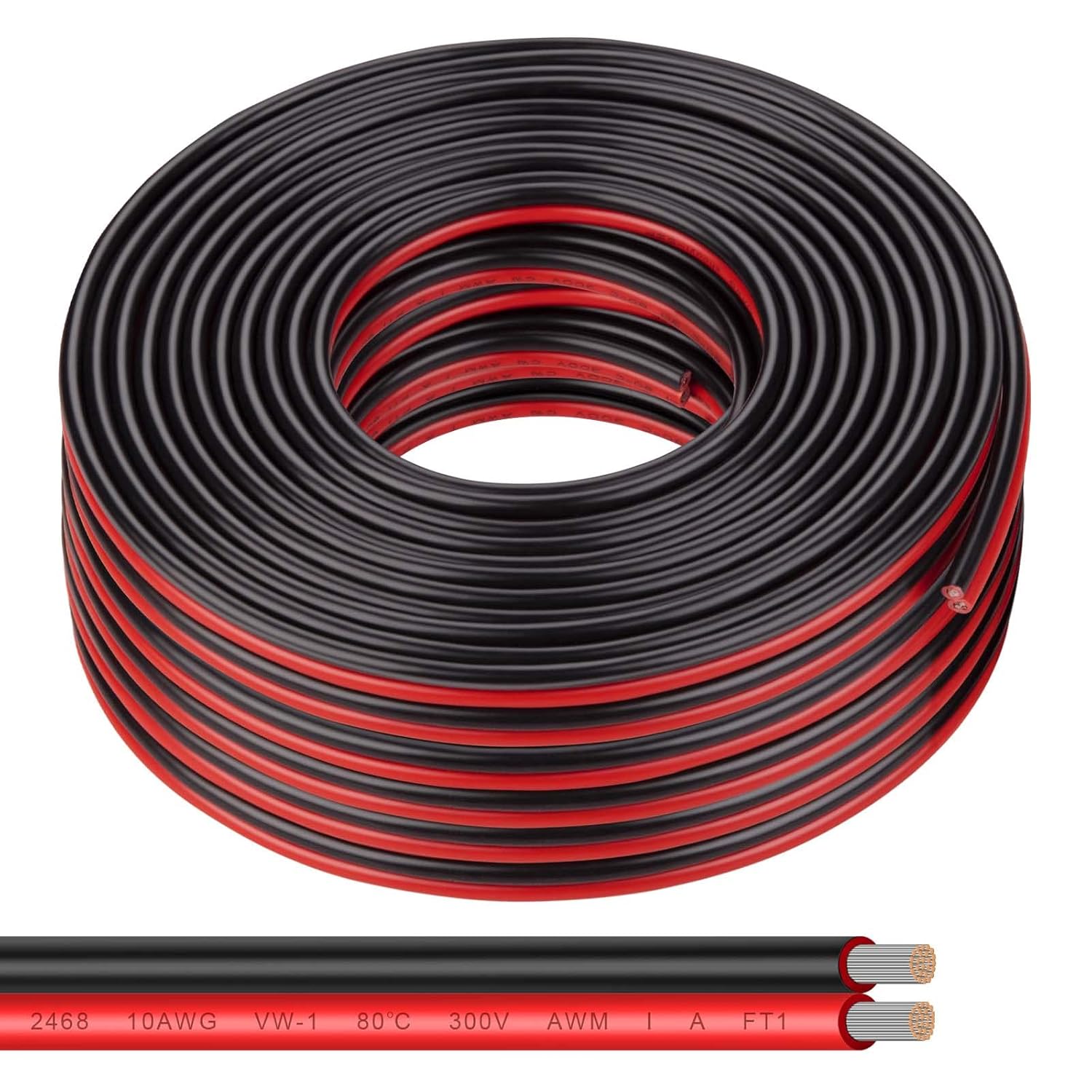 10 Gauge Wire 100FT Tinned Copper Wire for Solar and Audio