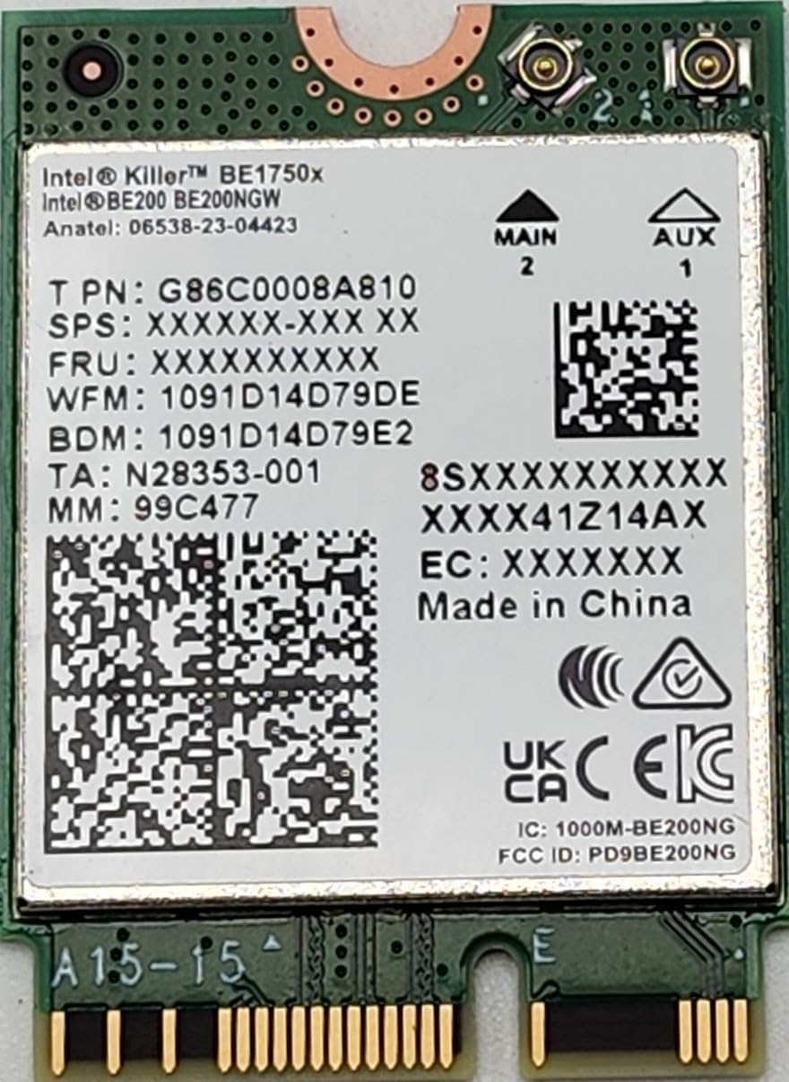 Intel Killer BE200 Wi-Fi 7 Card for Ultra Low Latency Gaming