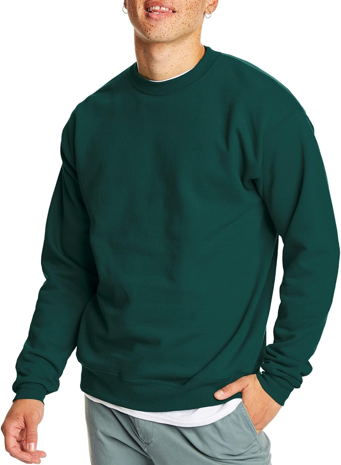 Hanes Men's EcoSmart Fleece Sweatshirt - Comfort & Sustainability!
