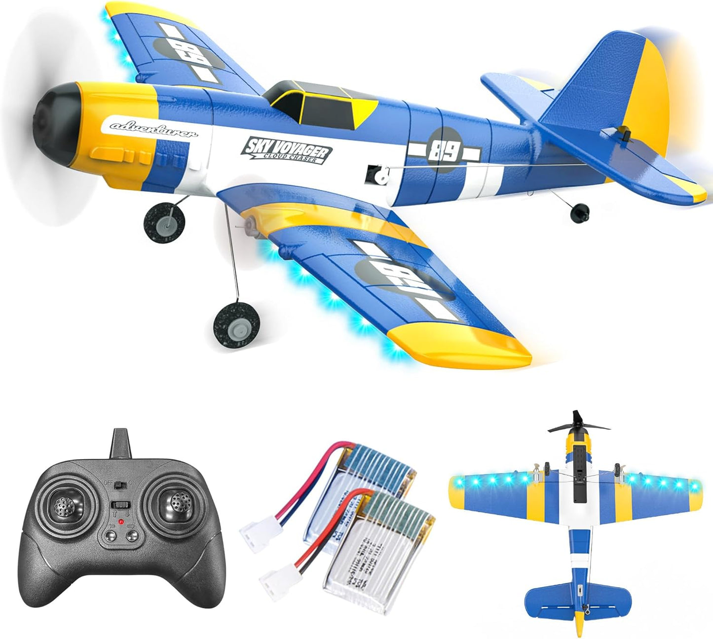 BEZGAR HQ089 RC Plane for Kids with 6-Axis Gyro Control