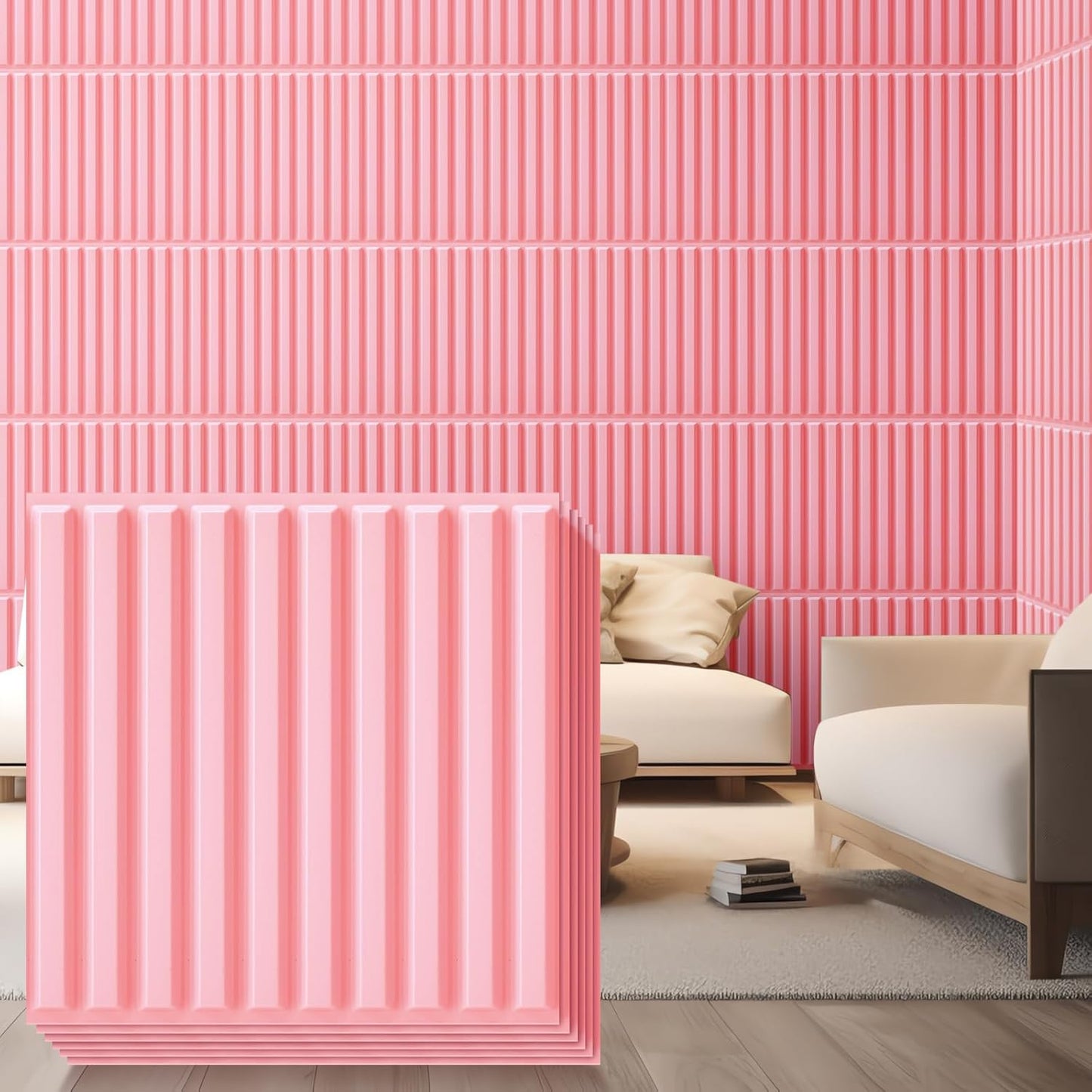 32 Pcs 3D Slat Wall Panels for Stunning Interior Decoration