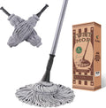 Eyliden Twist Mop with 2 Reusable Heads - Easy Self Wringing