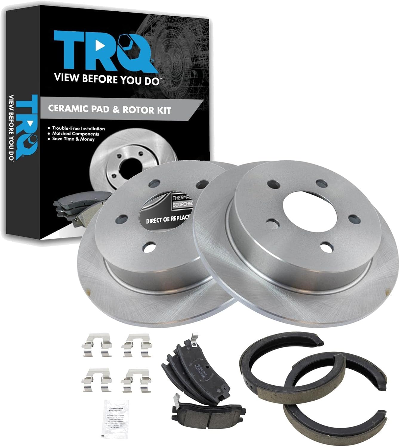 TRQ Rear Brake Pad & Rotor Kit for Chevrolet Venture & Pontiac