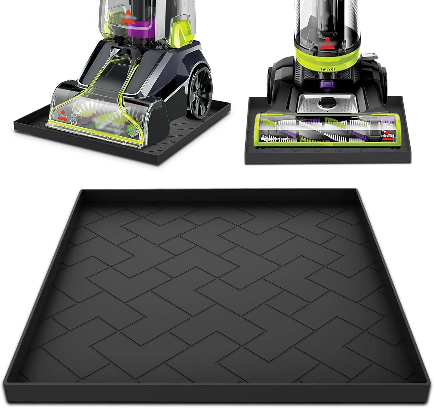 Floor Saver! Upright Vacuum Silicone Mat (Black)