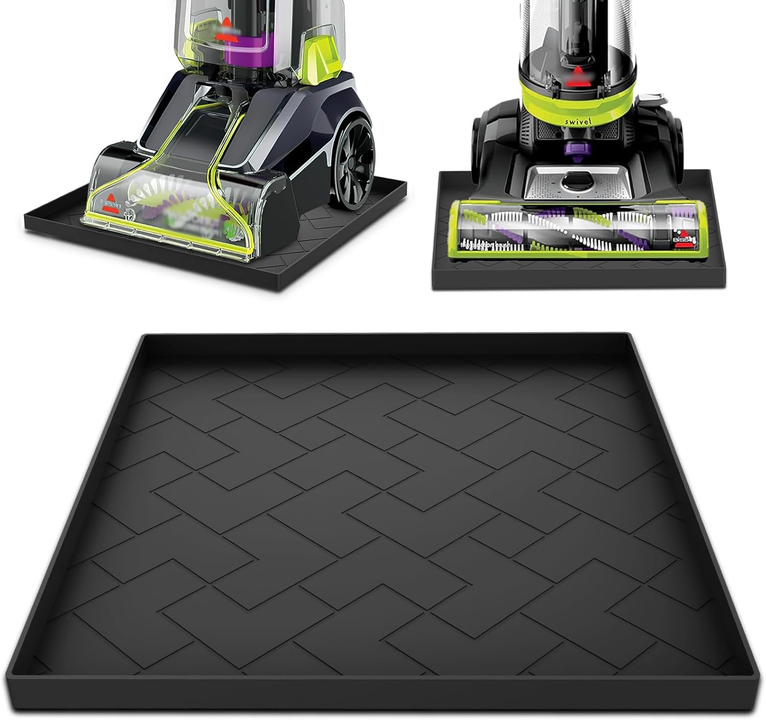 Floor Saver! Upright Vacuum Silicone Mat (Black)