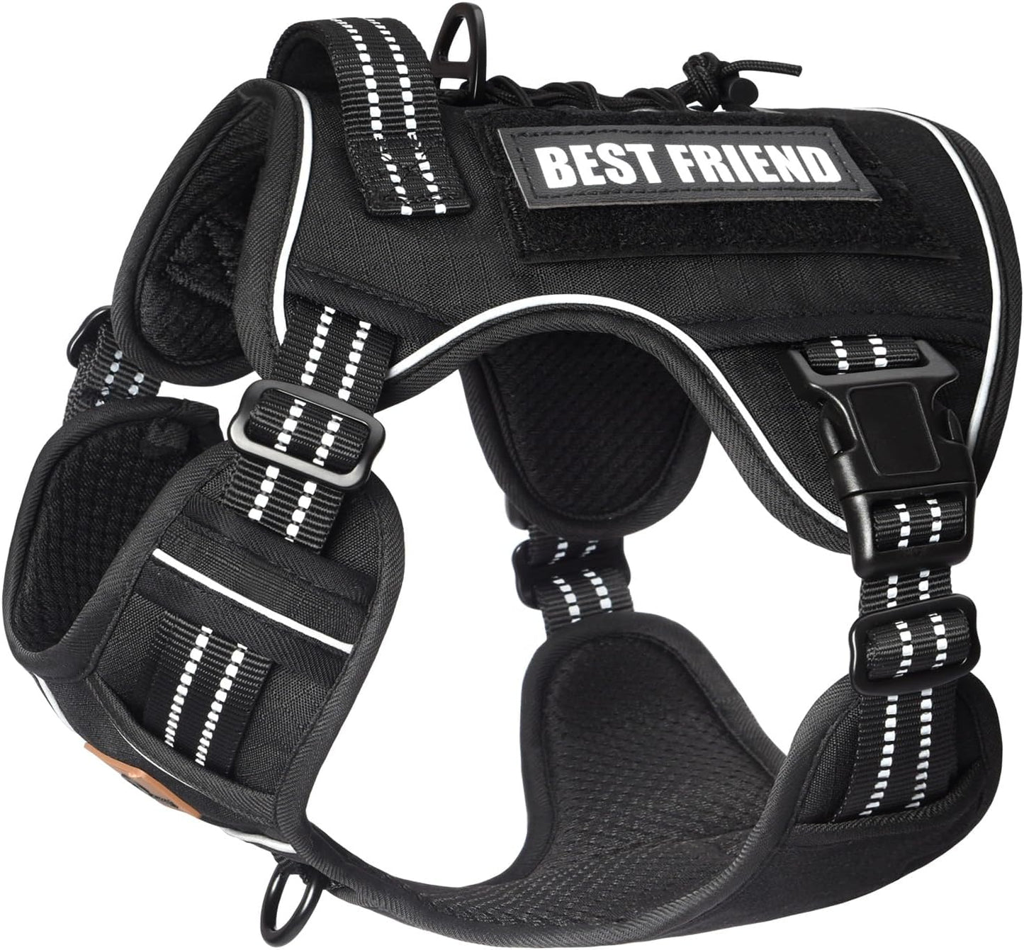 PET MARVEL Tactical Dog Harness for Large Dogs, No Pull Vest