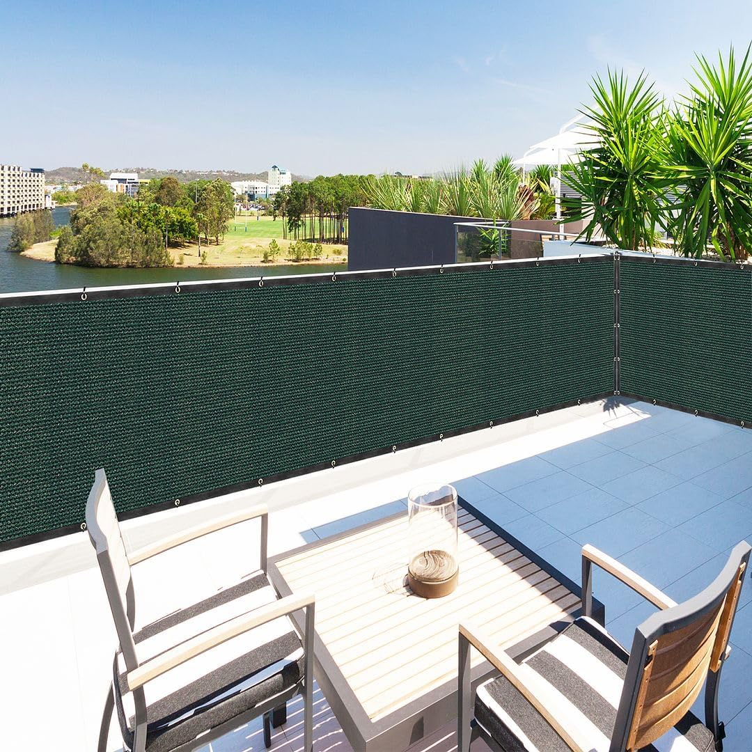 Houssity Green 2ft x 65ft Balcony Deck Fence Privacy Screen Cover