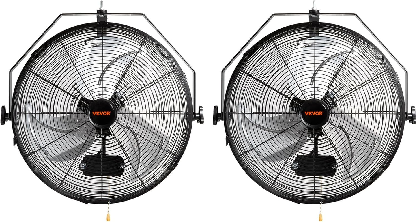 VEVOR Wall Mount Fan: 18 inch Waterproof High Velocity