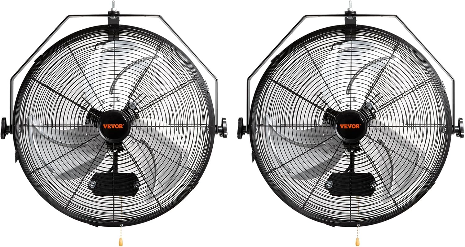 VEVOR Wall Mount Fan: 18 inch Waterproof High Velocity