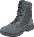 Men's Tactical Leather Combat Boots with Side Zipper - NORTIV 8