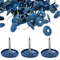 Round Plastic Cap Roofing Nails 1 in - Tar Paper & Insulation