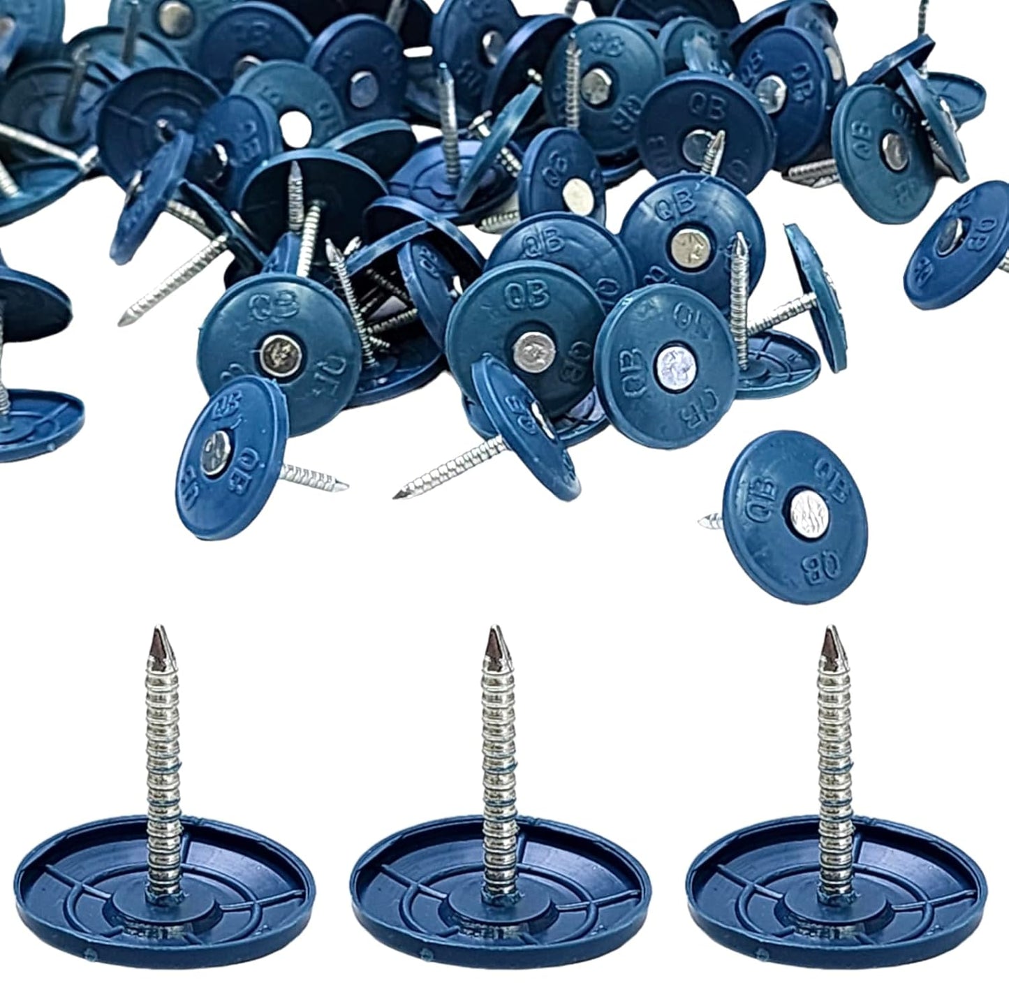 Round Plastic Cap Nails for Roofing and House Wrap Fastening