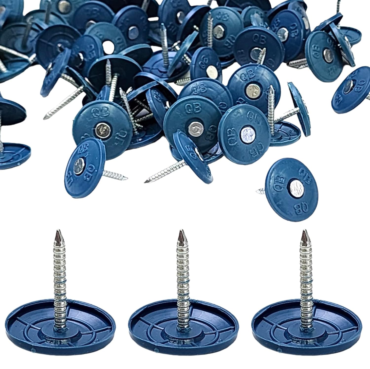 Round Plastic Cap Nails for Roofing and House Wrap Fastening