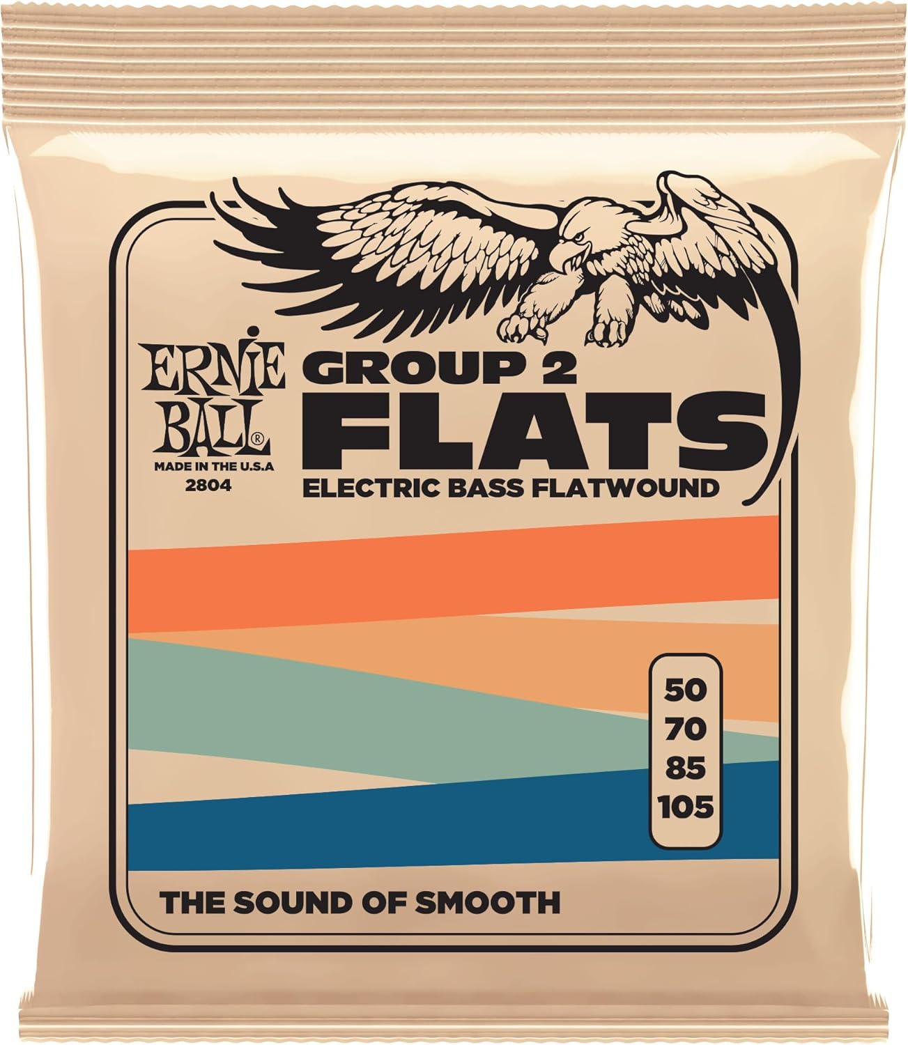 Ernie Ball Group II Flatwound Bass Guitar Strings for Smooth Tone