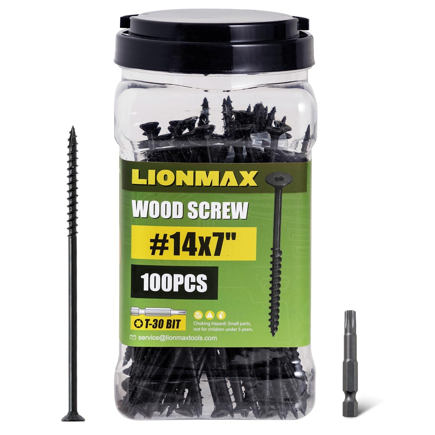 LIONMAX Deck Screws #14 x 7 Inch for Outdoor Decking Projects