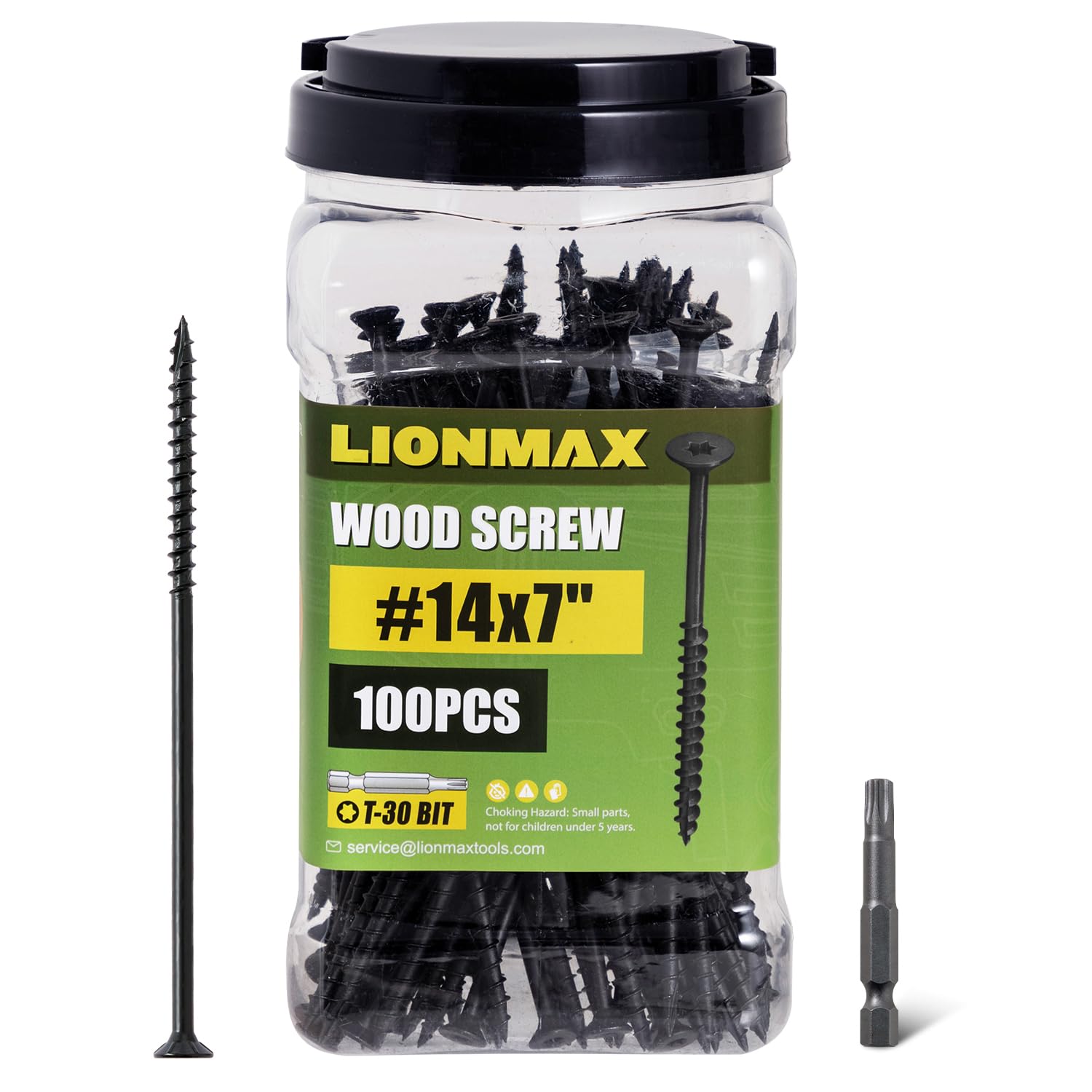 LIONMAX Deck Screws #14 x 7 Inch for Outdoor Decking Projects