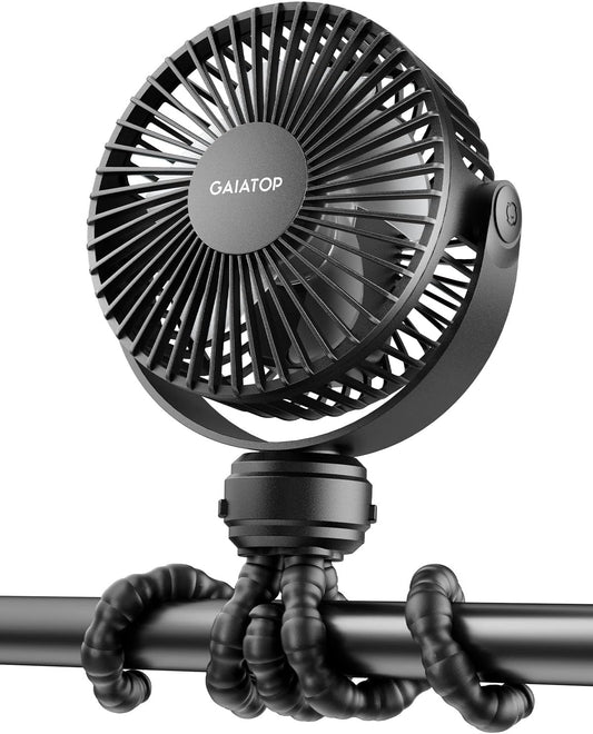 Portable Stroller Fan: 360 Cooling Flexibility