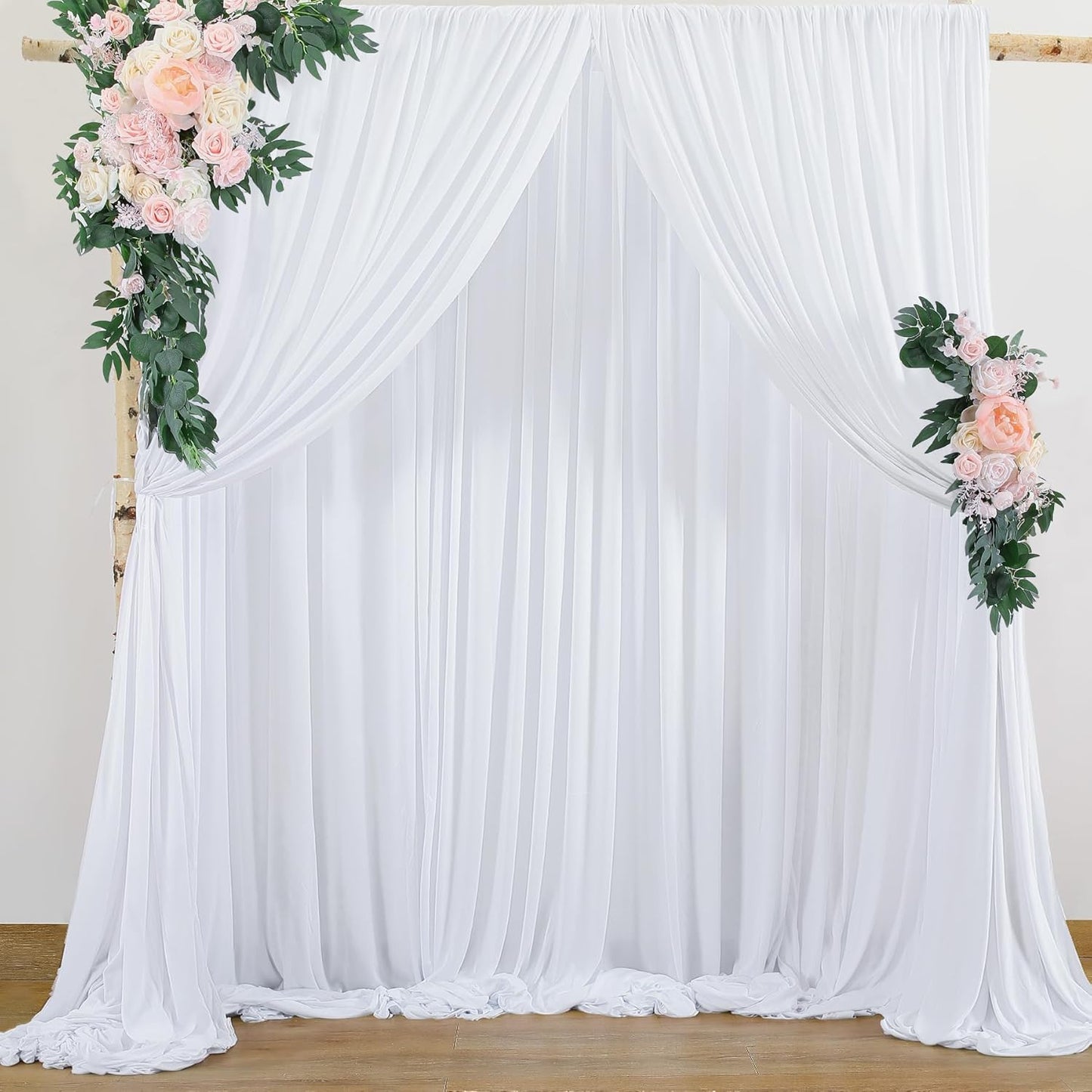 White Wrinkle-Free Backdrop - Perfect for all Parties!