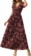 Gracyoga Women's Summer Dresses 2025 Short Sleeve Maxi Dress