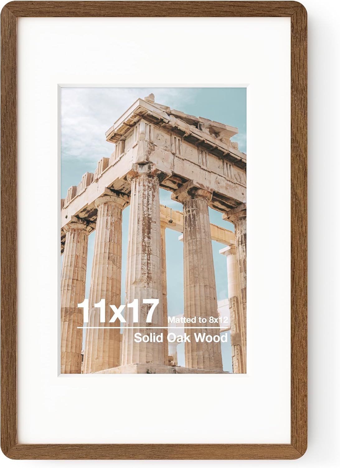 11x17 Picture Frame in Solid Oak Wood for Stylish Displays