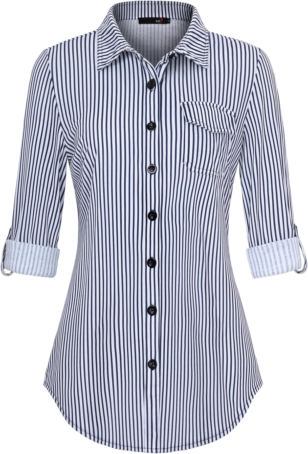 DJT Womens Soft Knitted Shirts for Casual and Work Wear