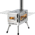 Portable Wood Burning Camp Stove: Heating & Cooking Essential