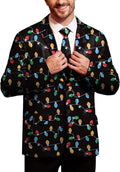 Arvilhill Men's Christmas Blazer with Tie - Festive Ugly