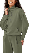 Women's Modal Soft Cinchable Sweatshirt Half Zipper