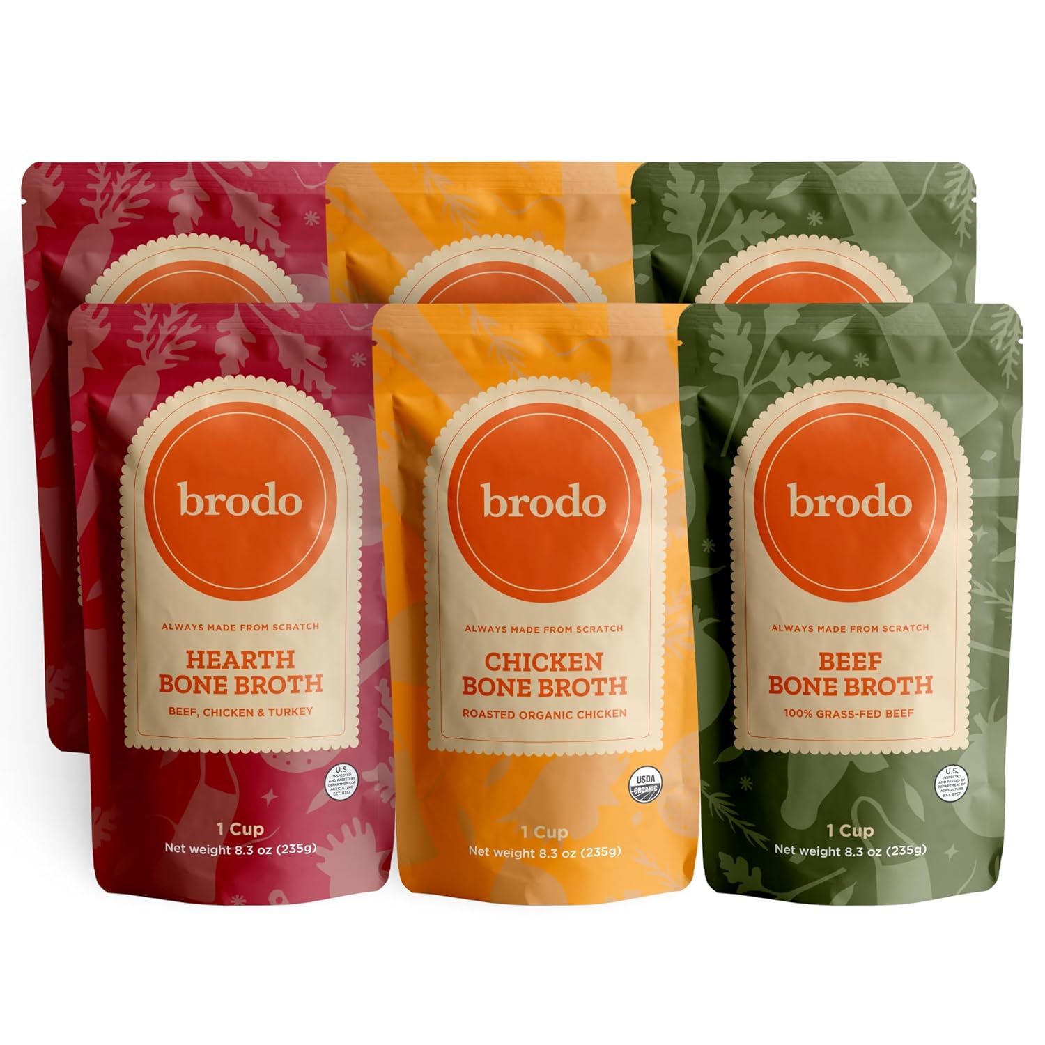 Brodo Classic Variety Pack with Collagen & Protein for Cooking