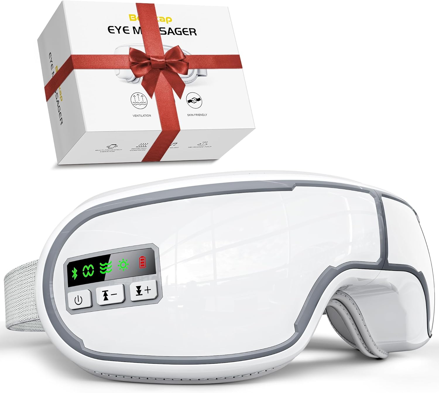 Eye Massager with Heat and Music for Migraine Relief and Sleep
