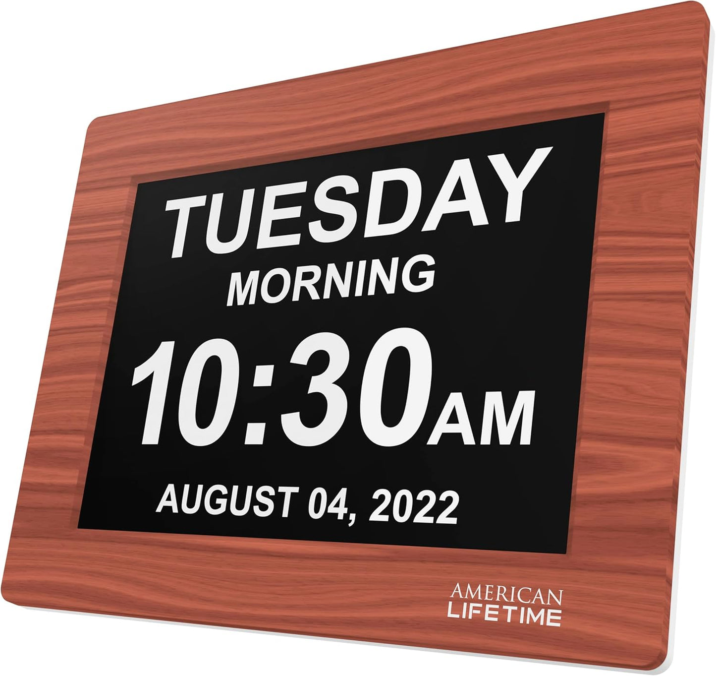 Large Digital Dementia Clock for Seniors with Custom Alarms