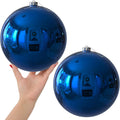Royal Blue 8.0 in Extra Large Christmas Ornaments - Shatterproof