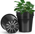 6 Pack 5 Gallon Pots for Plants - Durable Nursery Pots with Drainage