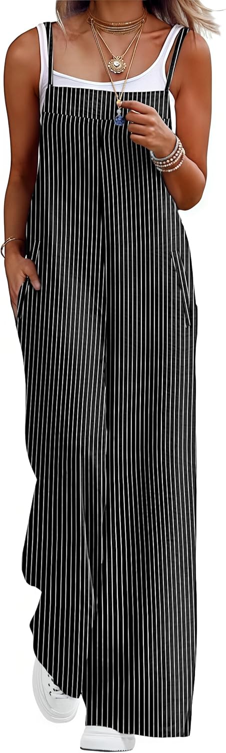 Lepunuo Womens Casual Loose Jumpsuits for Summer Fun