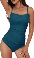 Women's Tankini Two Piece High Waisted Tummy Control - Slim Fit