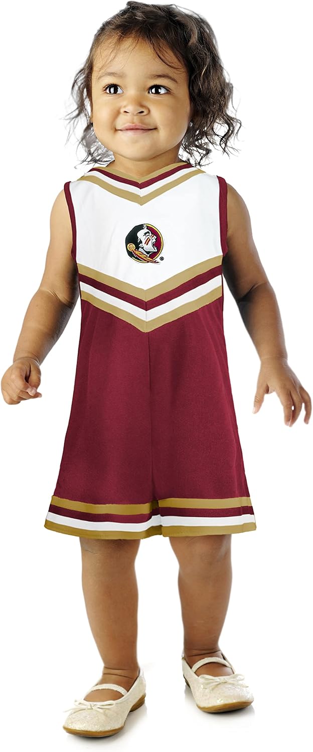 Little King NCAA Toddler Girls Cheer Jumper Dress for Gametime