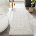 Bathroom Runner Rug 24x60 in Ivory - Soft, Super Absorbent Runner