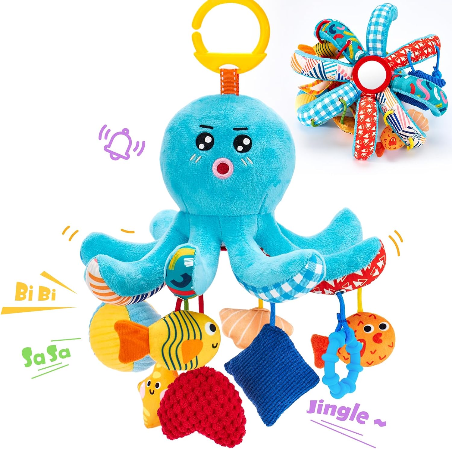 Sensory Octopus Toy - Ideal Infant Development - Valentines Gift