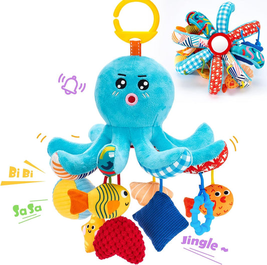 Sensory Octopus Toy - Ideal Infant Development - Valentines Gift