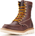 SUREWAY 8in Wedge Moc Toe Work Boots for Men - Comfort and Slip