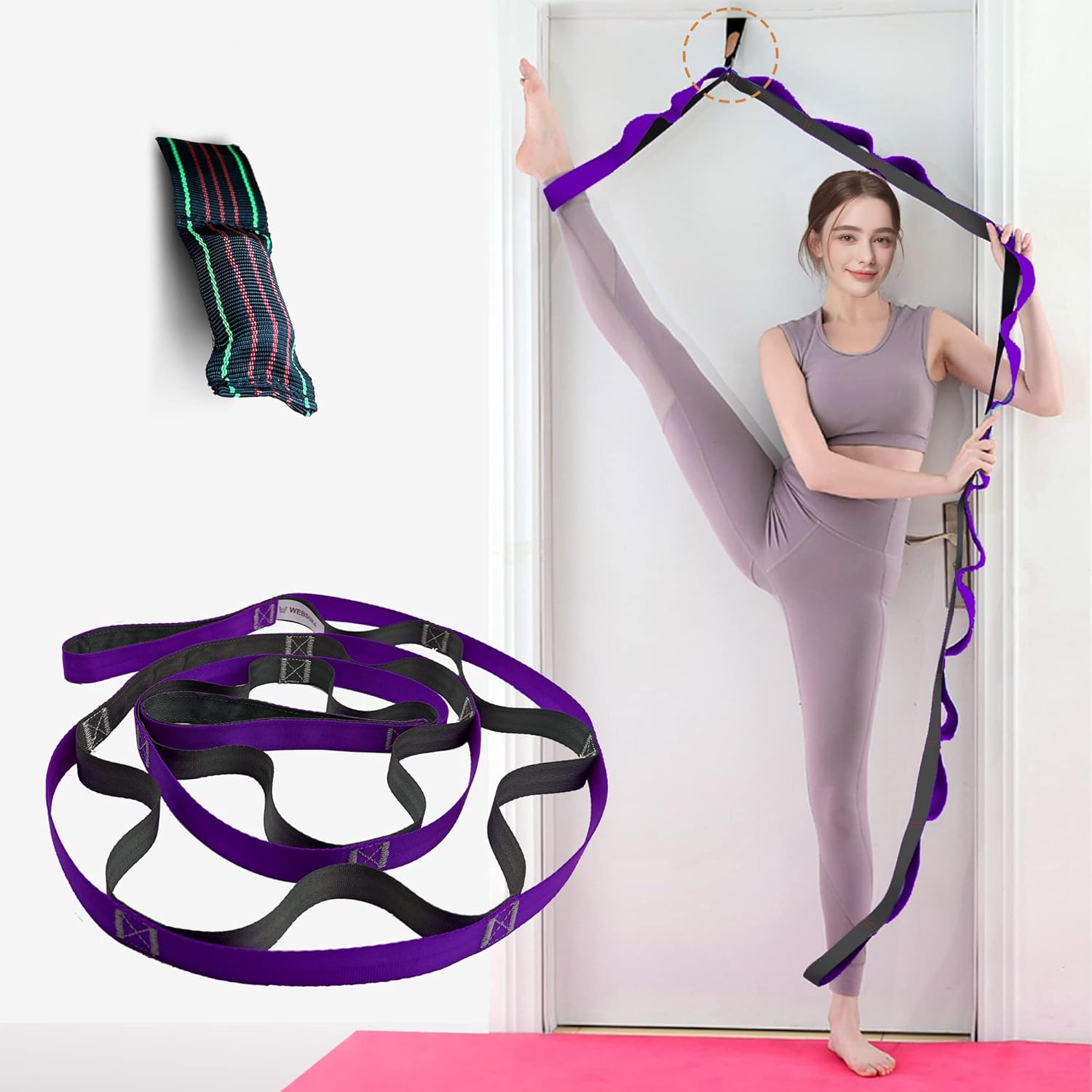 10-Loop Stretching Strap: Boost Flexibility at Home!