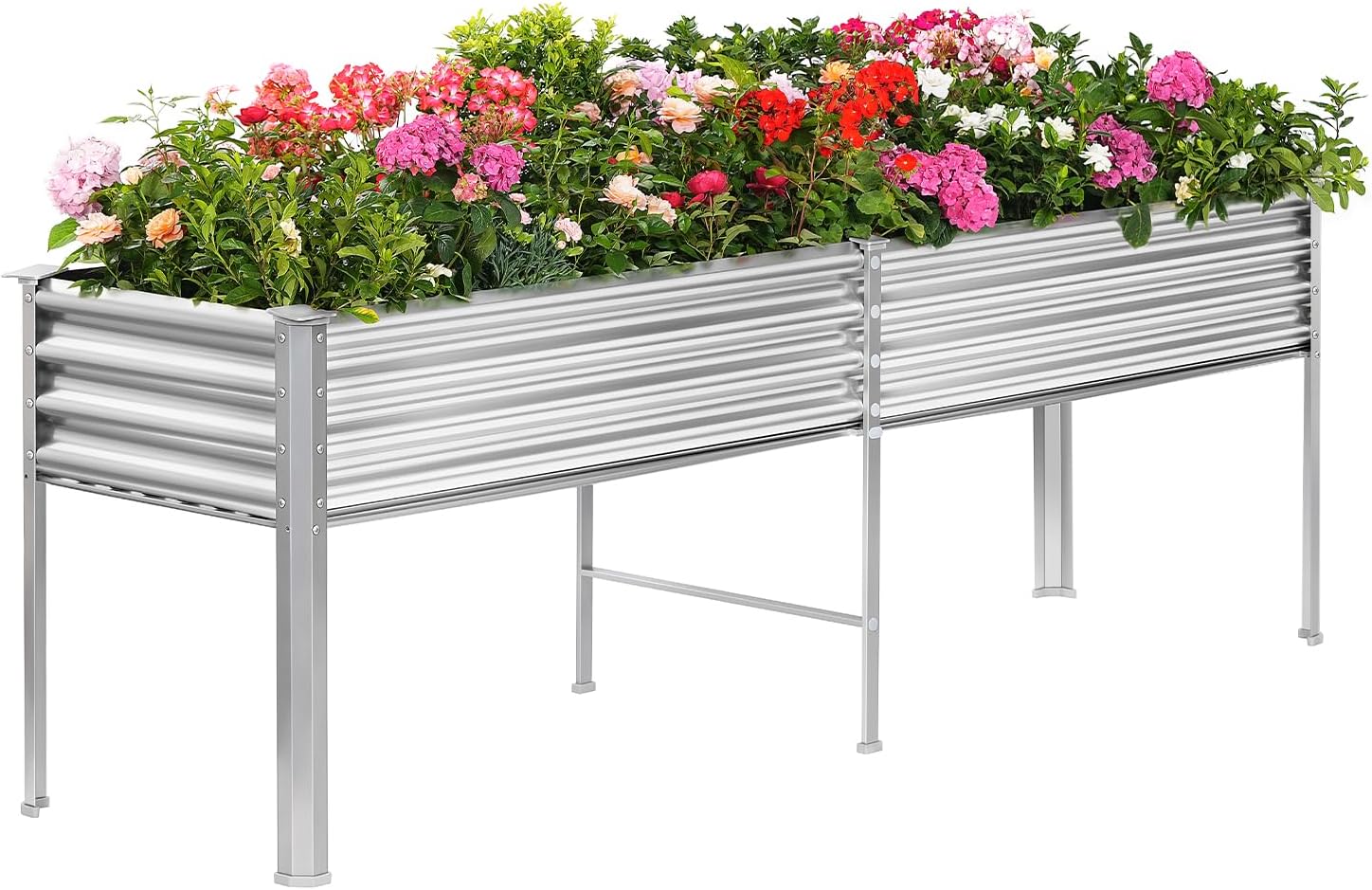 Galvanized Raised Garden Bed with Legs for Outdoor Planting