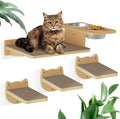 MeowHomm Cat Wall Shelves with 3 Steps and Feeding Station - Wall