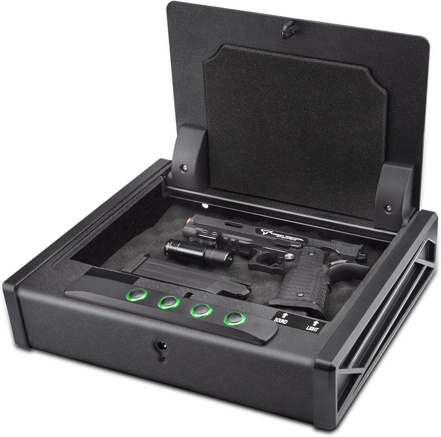 SOULYI Digital Gun Safe for 3 Pistols - DOJ Certified Security