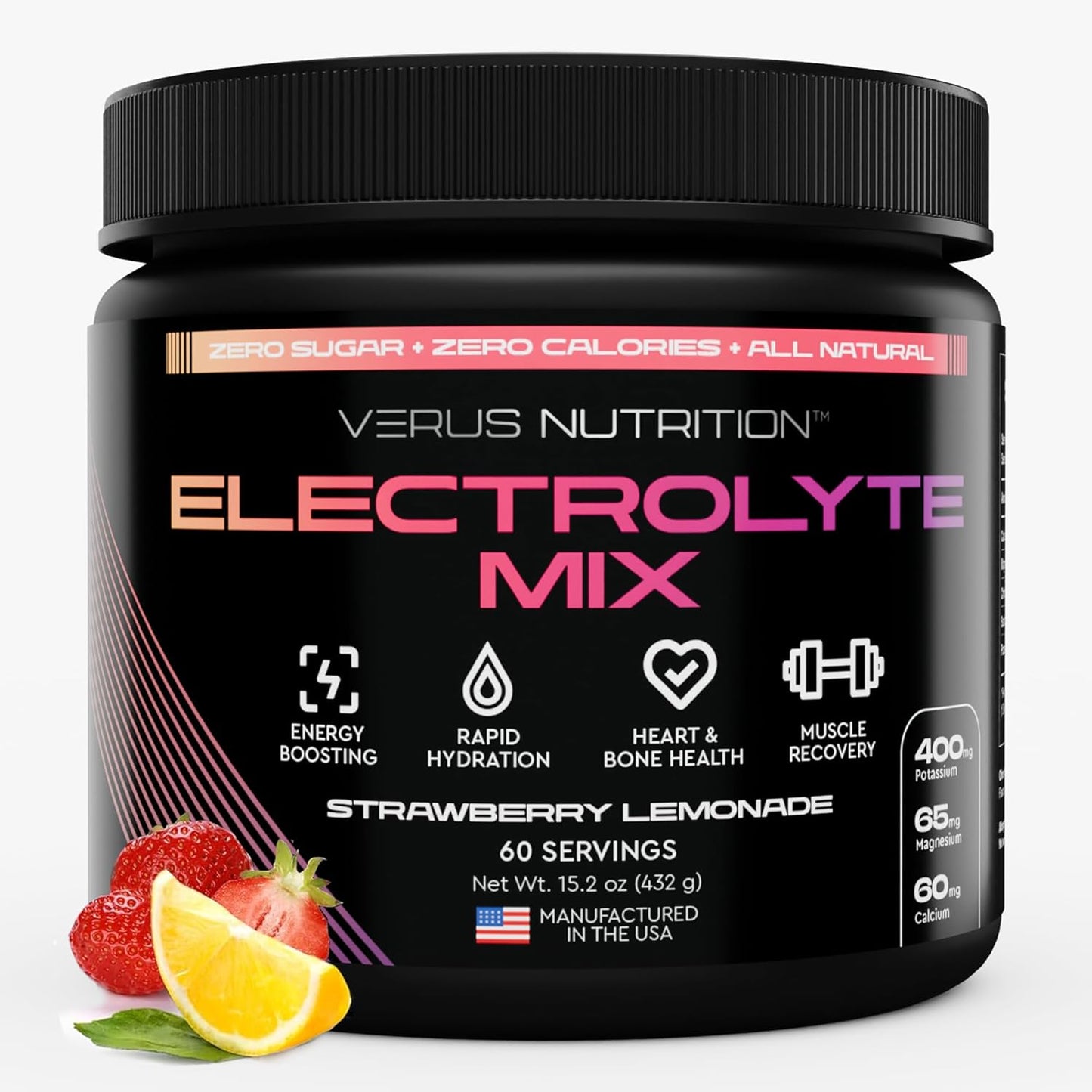 Electrolytes Powder No Sugar for Fasting, Keto & Vegan Diets