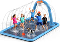 Octplay Splash Pad 102in Large Sprinkler Pad with Hoop - Summer Play
