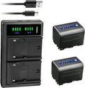 Kastar 2-Pack NP-QM71D Battery and LTD2 USB Charger - Dual Charge Kit