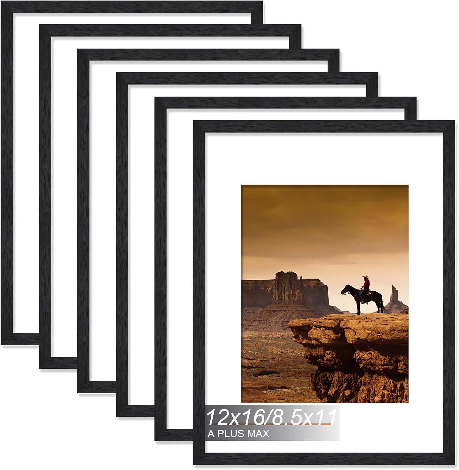 A PLUS MAX 12x16 Picture Frame Set of 6 for Wall Display